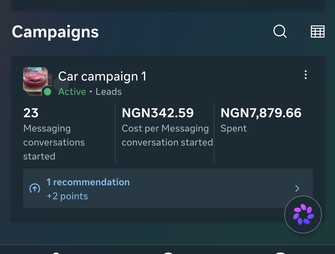 Car advertising campaign result